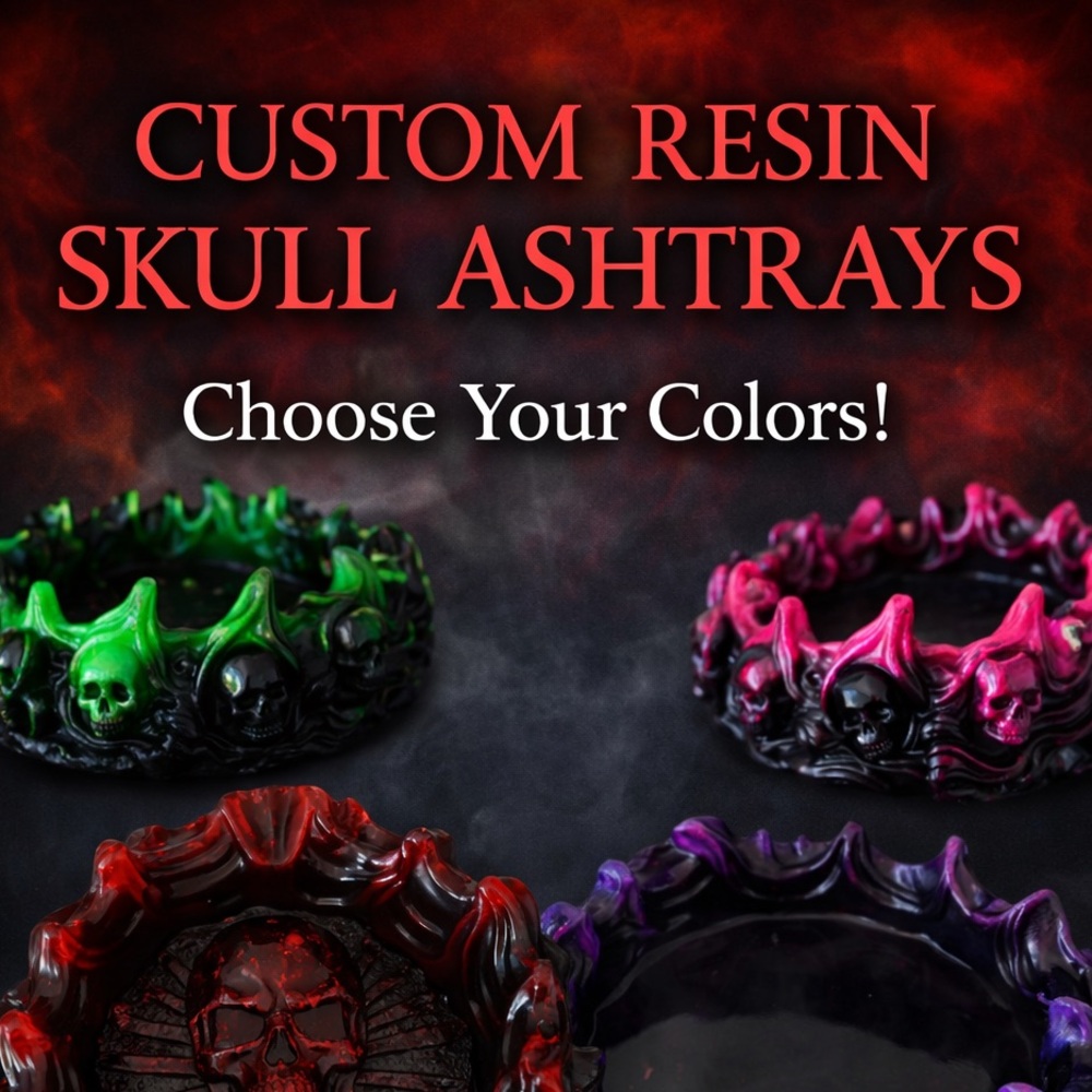 Skull Ashtray  | Handmade Resin